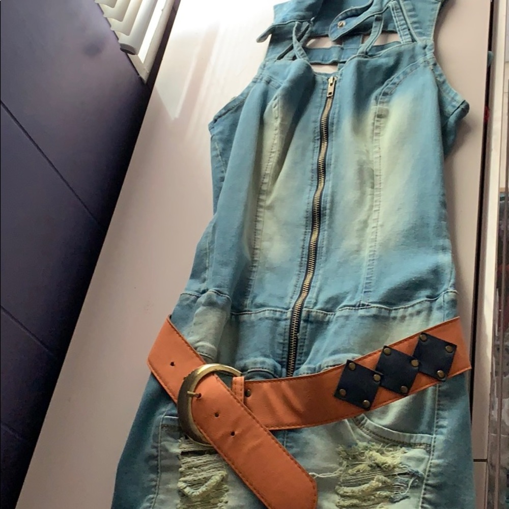 One piece jean dress
